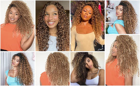 YXCHERISHAIR Cheveux Bouclés Crochet GoGo 18 pouces en lumière naturelle