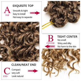 YXCHERISHAIR Cheveux Bouclés Crochet GoGo 18 pouces texture douce