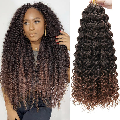 YXCHERISHAIR Cheveux Bouclés Crochet GoGo 24 pouces couleur #1B/30 vue avant