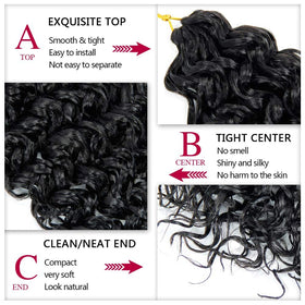 YXCHERISHAIR cheveux bouclés en crochet GoGo 12 pouces couleur naturelle