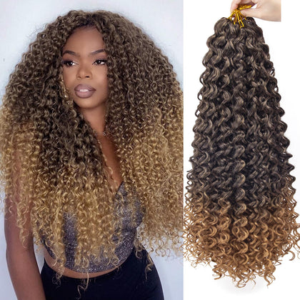 YXCHERISHAIR Cheveux Bouclés en Crochet Gogo 24 pouces vue avant