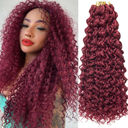 YXCHERISHAIR Cheveux Crochet Bouclés GoGo 18 pouces modèle rouge avant