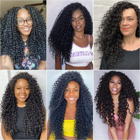 YXCHERISHAIR Cheveux Crochet Bouclés GoGo 24 pouces, texture des mèches