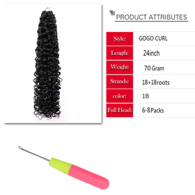 YXCHERISHAIR Cheveux Crochet Bouclés GoGo en couleur #1B
