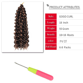 YXCHERISHAIR Cheveux Crochets GoGo Curl enroulés pour un look élégant
