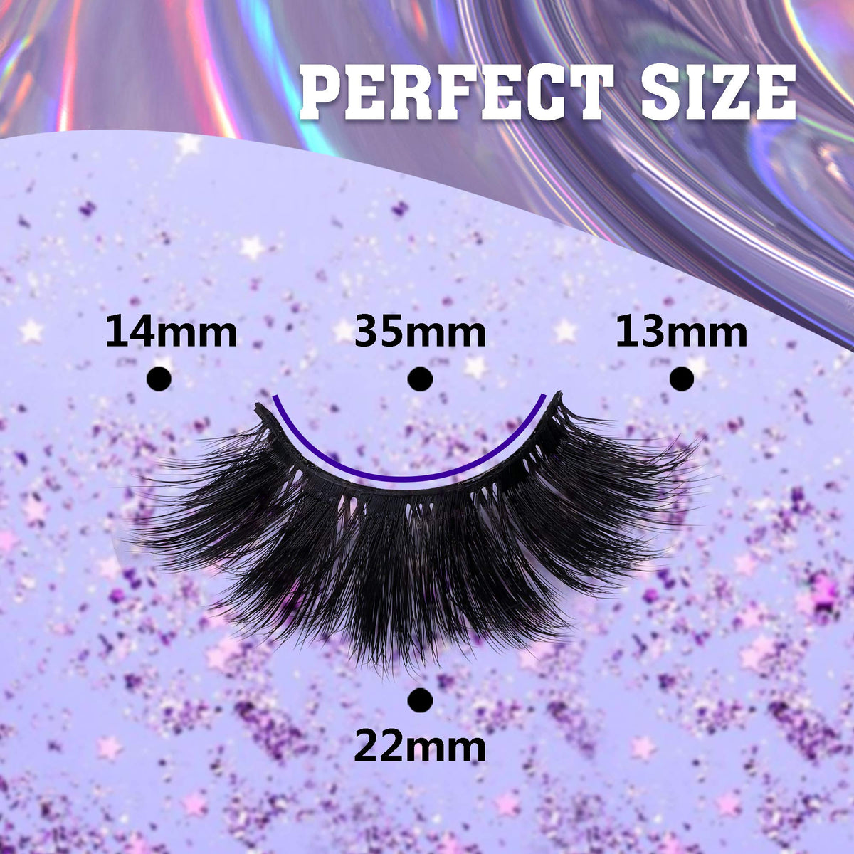 zanlufly Faux Mink Lashes 22MM cils en gros plan