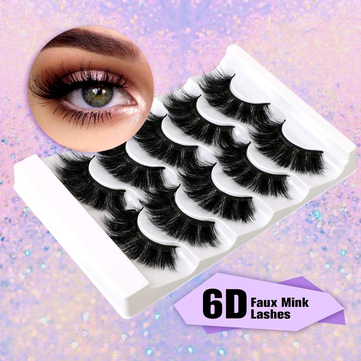 zanlufly Faux Mink Lashes 22MM vue latérale