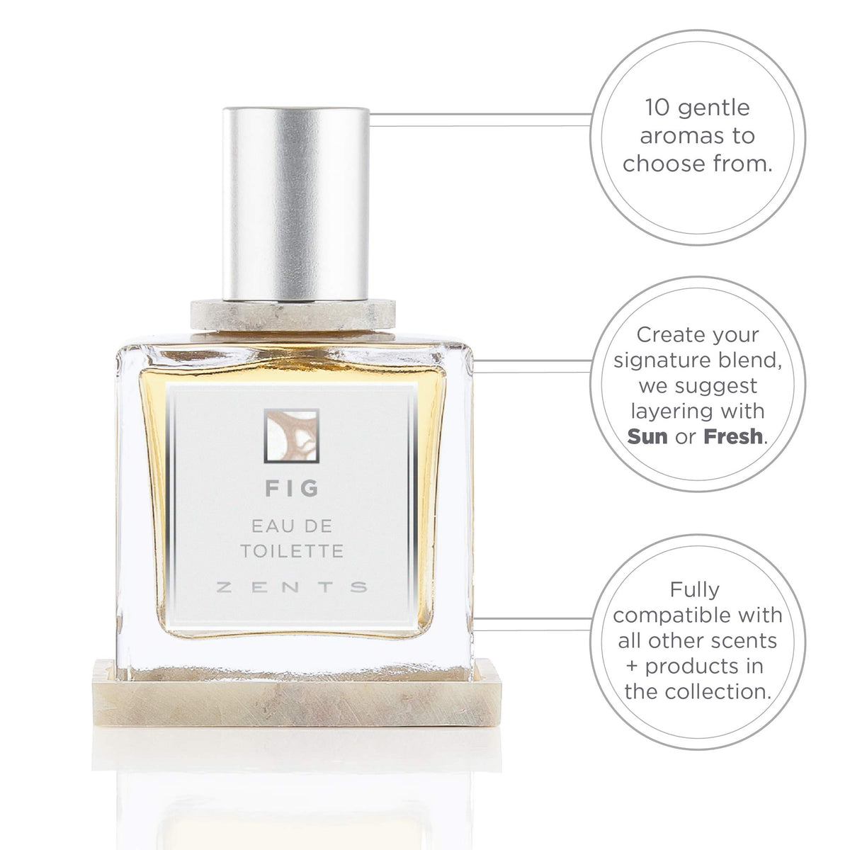 Zents Eau de Parfum Fig 50ml en ambiance romantique