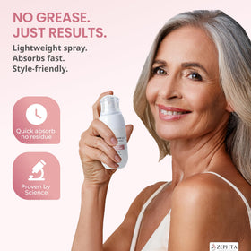 Zephta Spray de Croissance Capillaire 1,7 fl oz sur un coiffeur