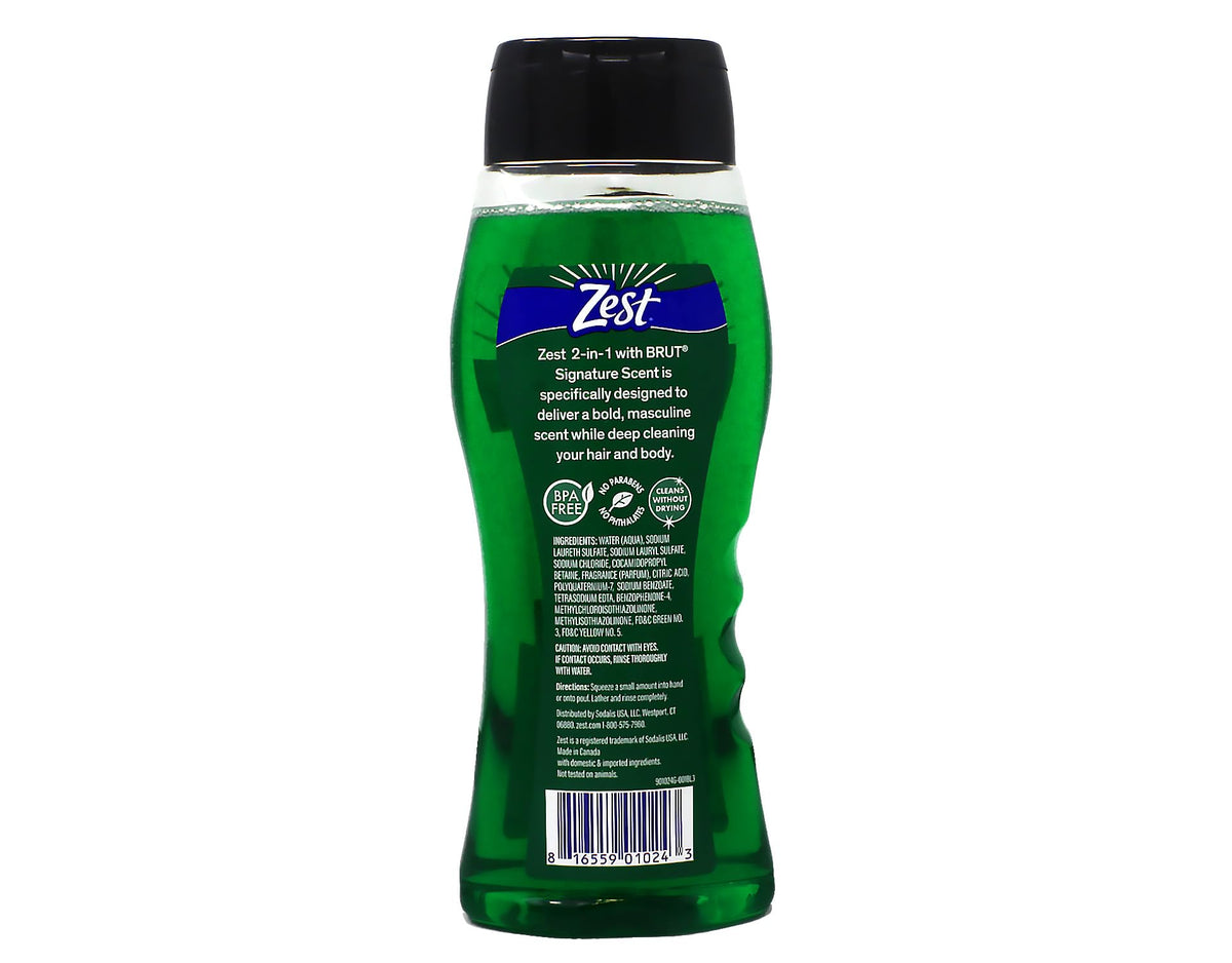 Zest Gel Douche 2-en-1 532 ml avec mousse riche