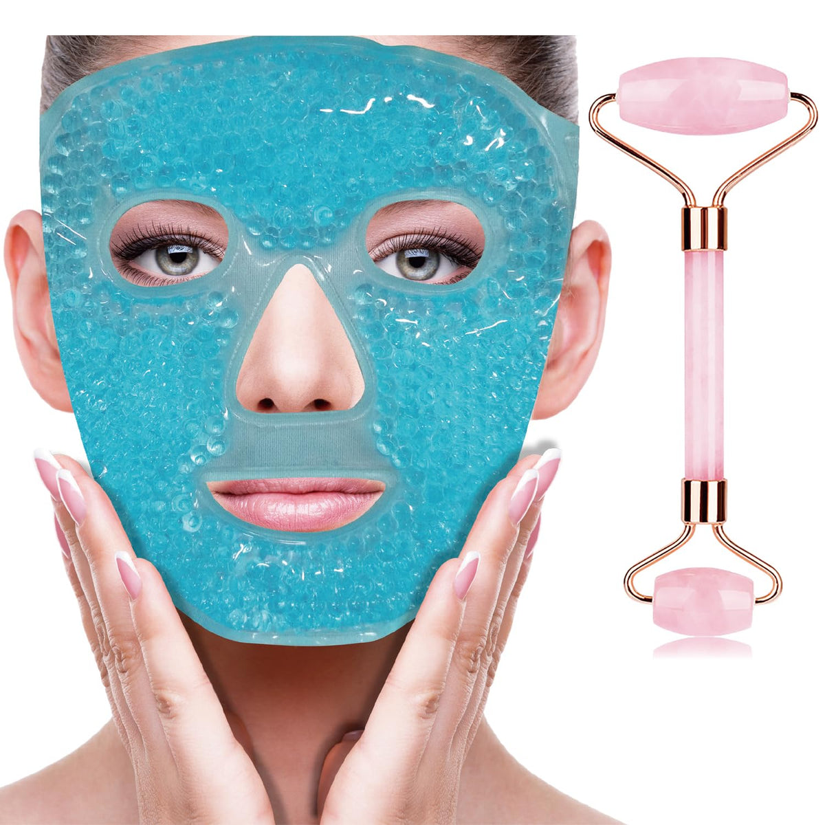 ZNÖCUETÖD Masque Facial Glacial avec perles de gel