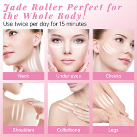 ZNÖCUETÖD Rouleau de Jade en utilisation sur le visage