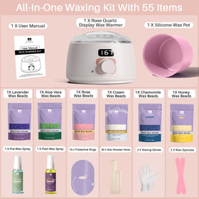 Zone d'application de cire sur la peau avec le kit BLITZWAX