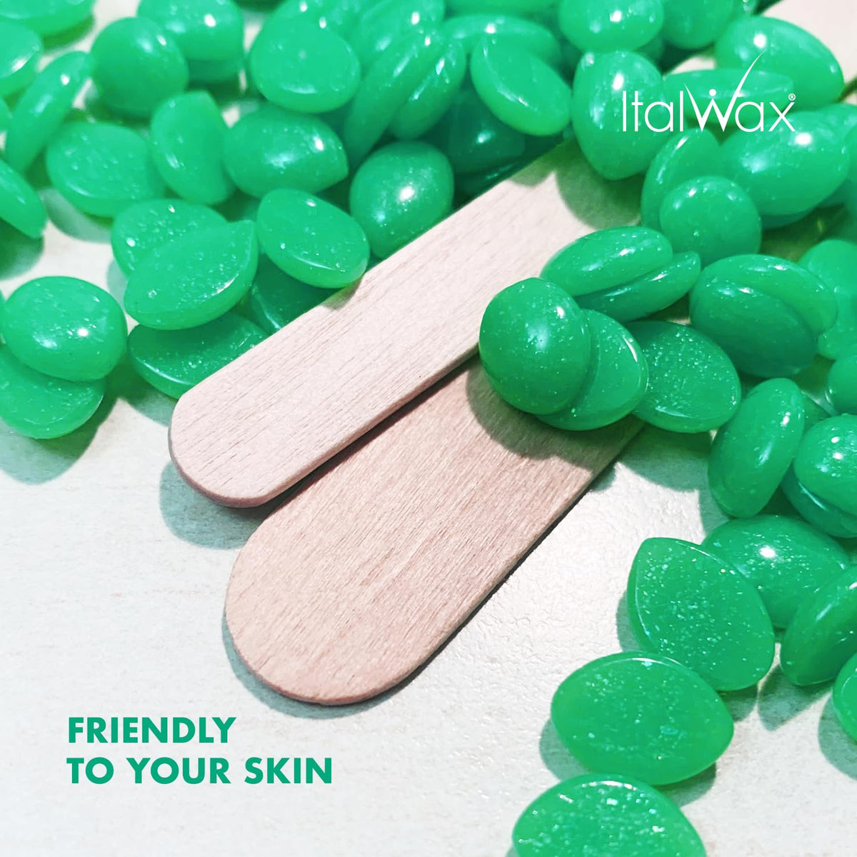 Zone épilée avec cire Italwax sur bras