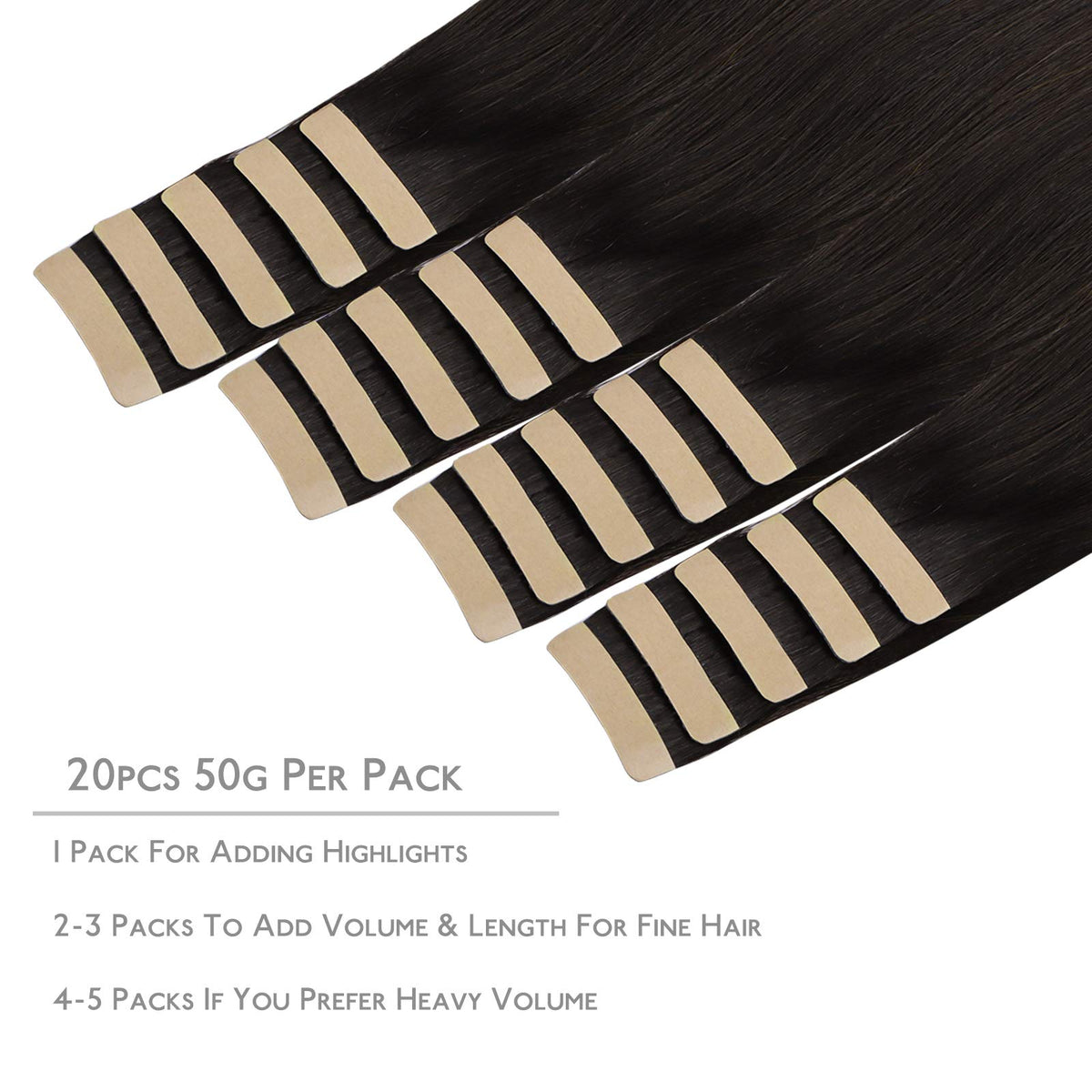 Zoom sur l'adhésif des extensions de cheveux Wennalife
