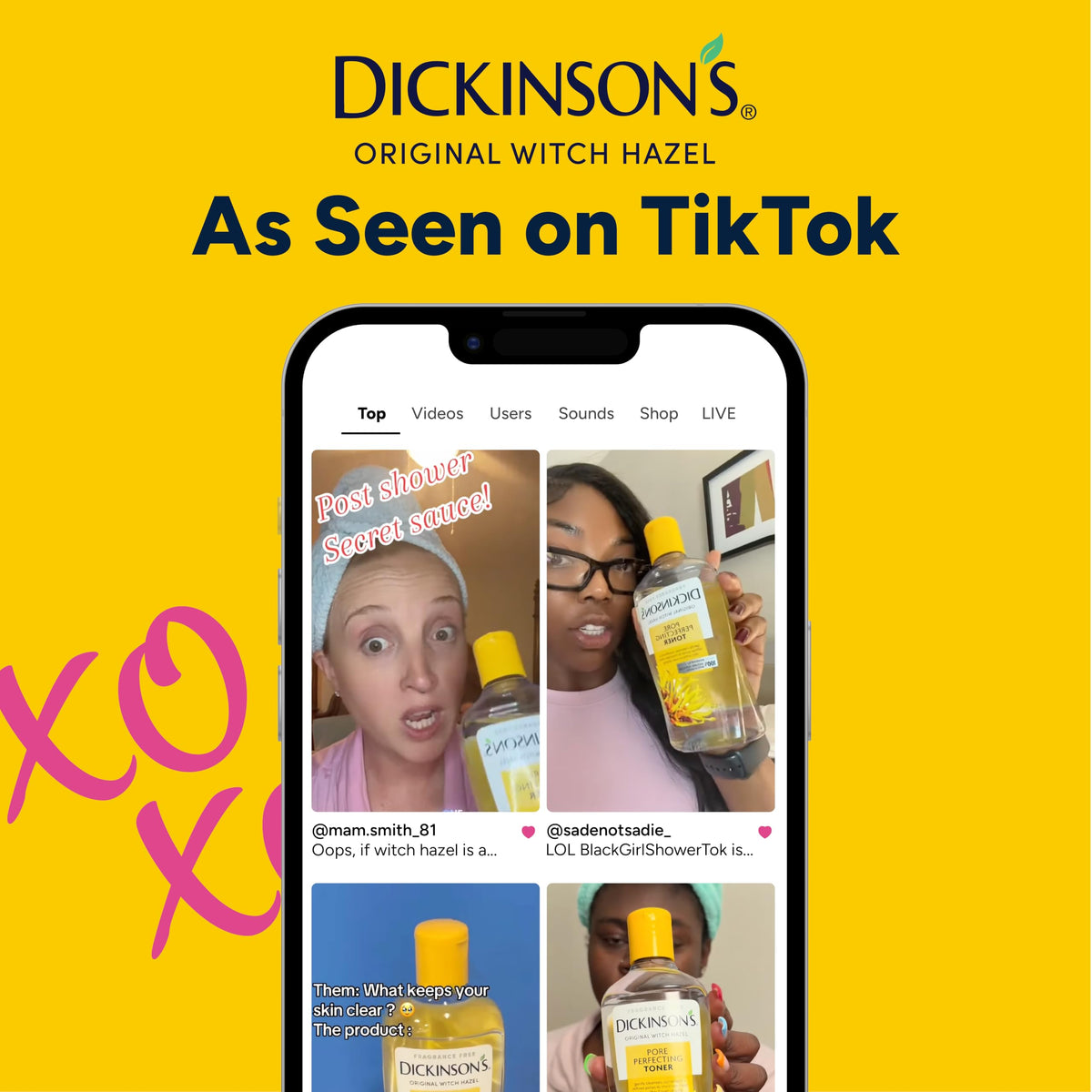 Zoom sur l'étiquette du tonique purifiant Dickinson's