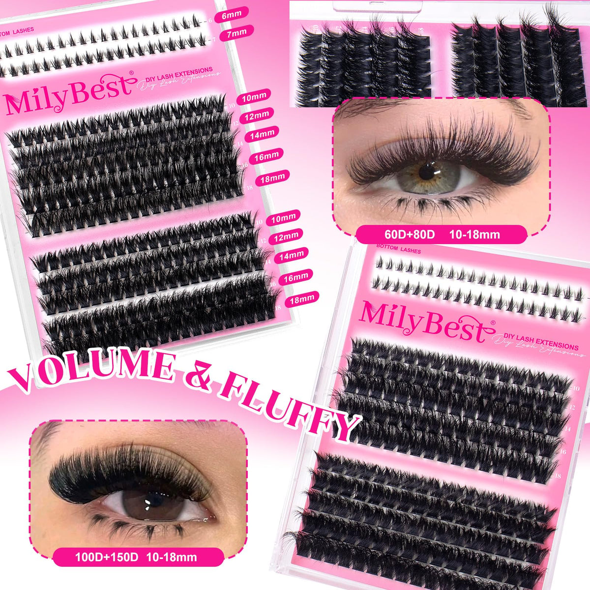 Zoom sur la colle à cils double fonction fournie avec le kit MilyBest