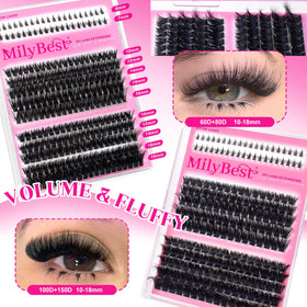 Zoom sur la colle à cils double fonction fournie avec le kit MilyBest