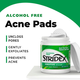 Zoom sur la texture d'un tampon Stridex anti-acné