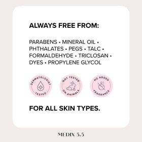 Zoom sur la texture de la crème Medix 5.5