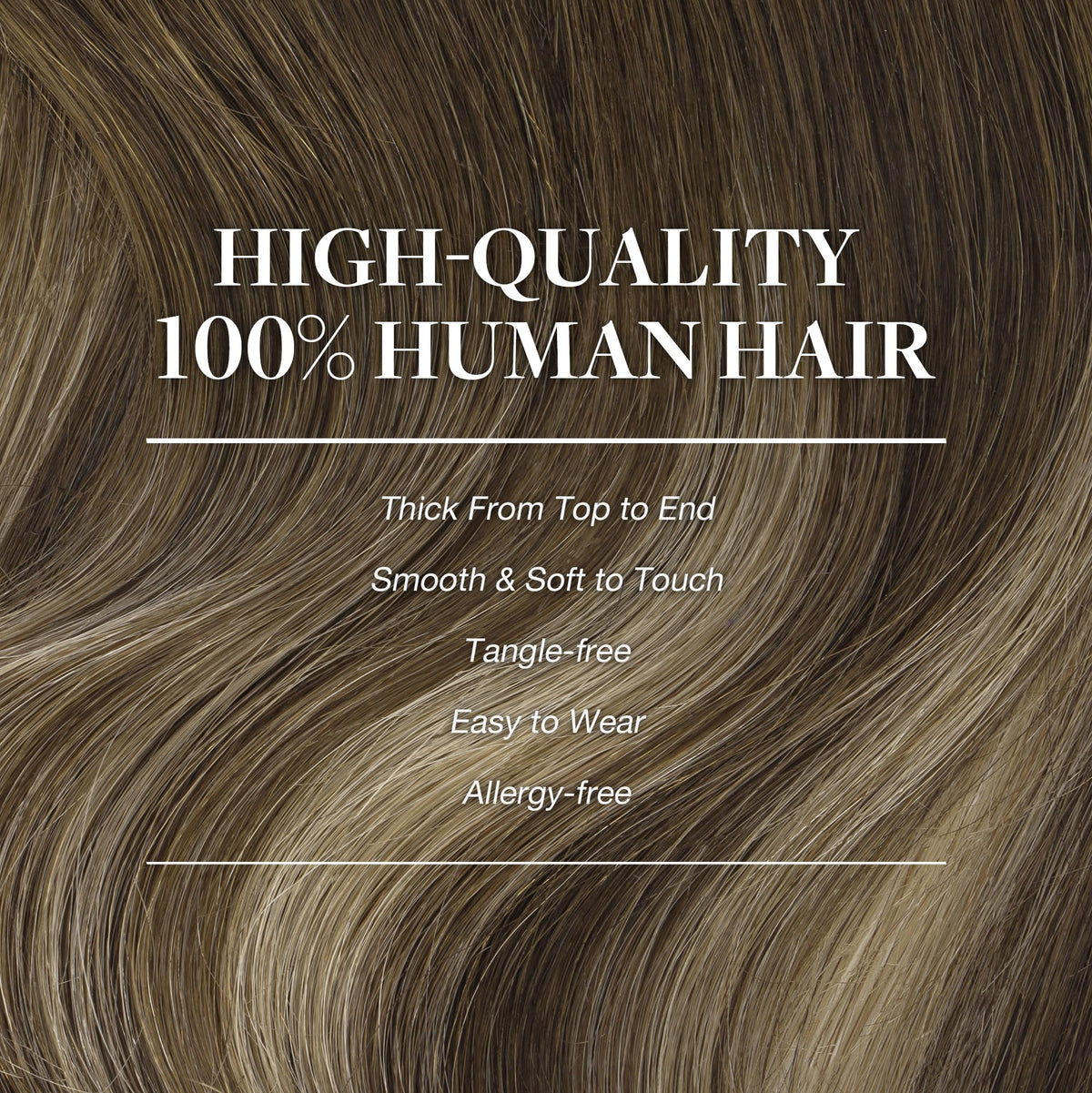 Zoom sur la texture des cheveux des extensions GOO GOO