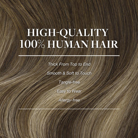 Zoom sur la texture des cheveux des extensions GOO GOO