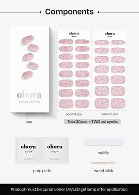 Zoom sur la texture des strips de vernis à ongles ohora
