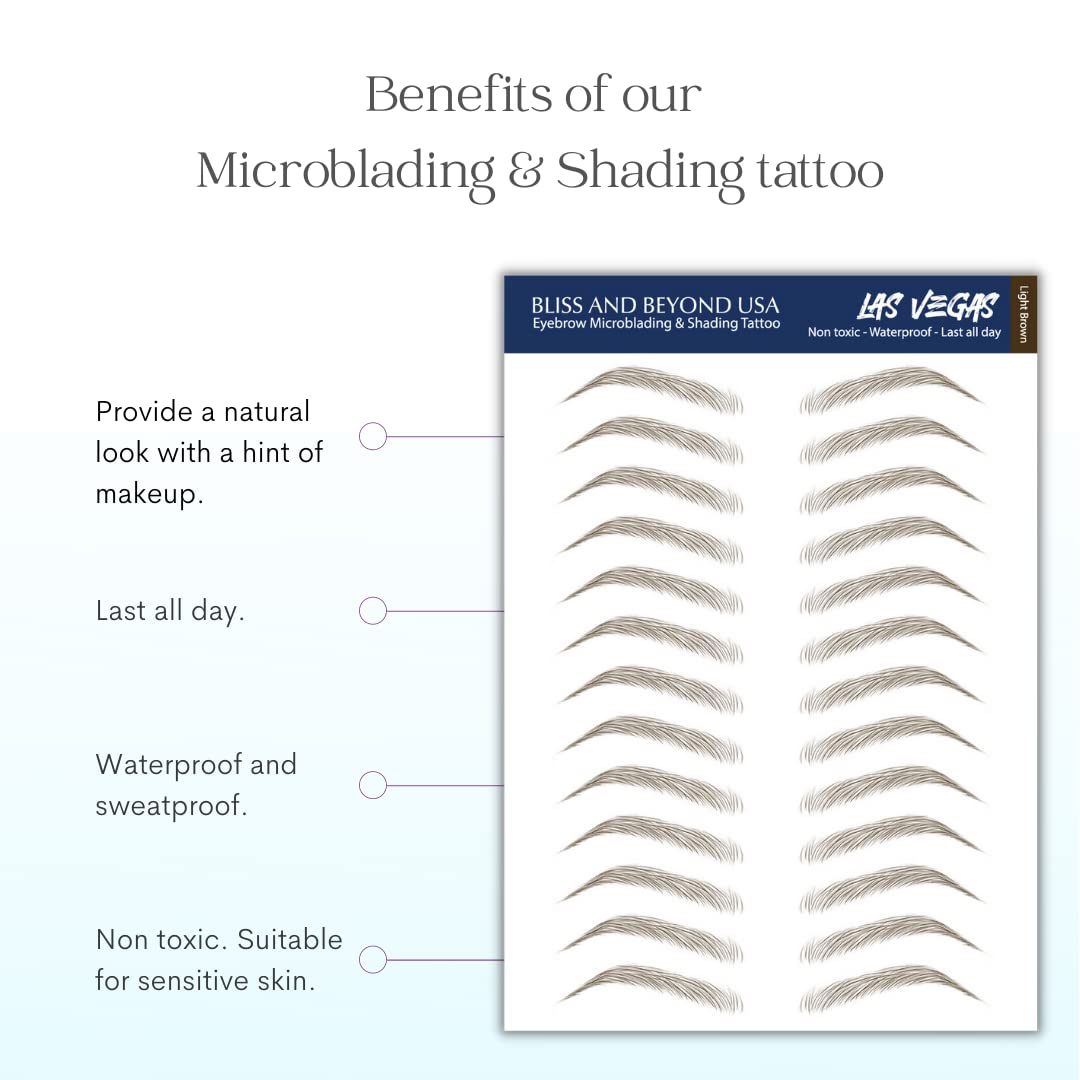 Zoom sur la texture des tatouages sourcils Bliss and Beyond USA