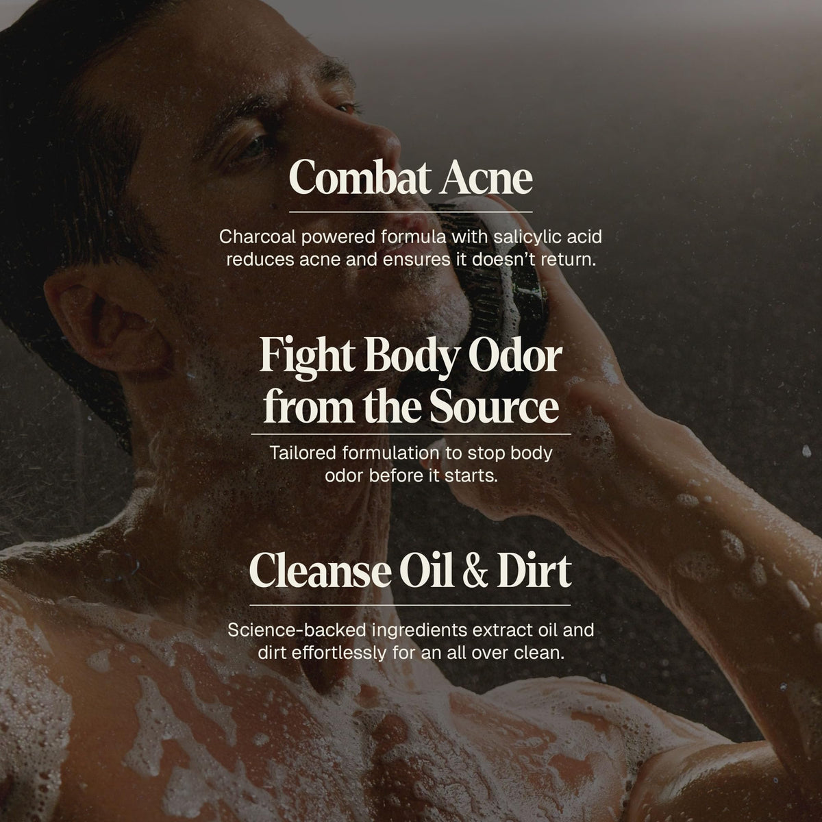 Zoom sur la texture du gel douche Black Wolf