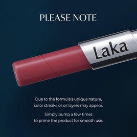 Zoom sur la texture du rouge à lèvres Laka Perfect Twin Lip