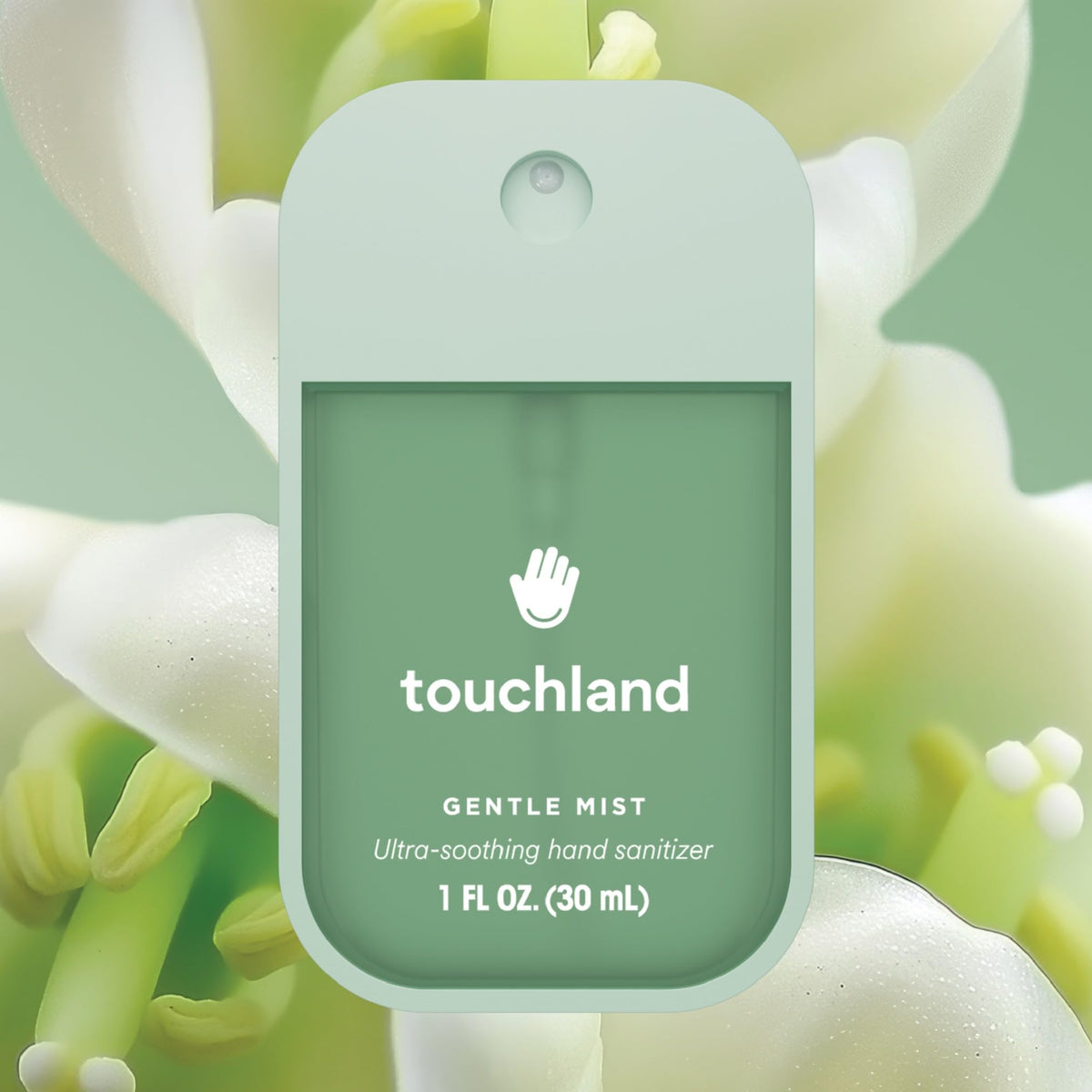Zoom sur la texture du spray désinfectant Touchland