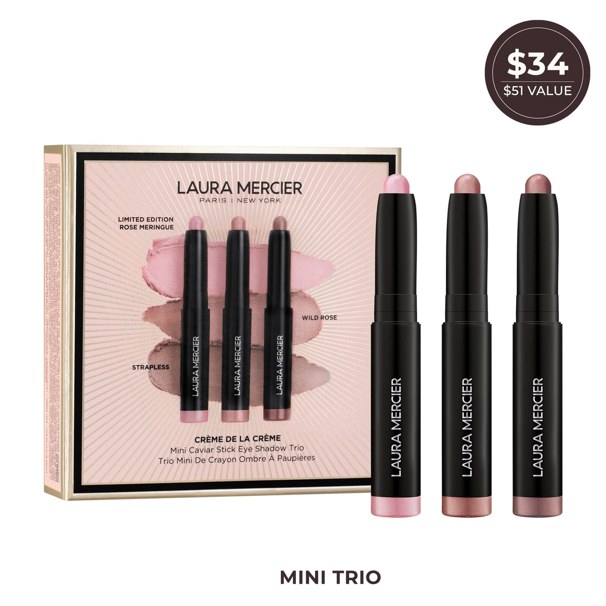 Zoom sur le crayon Caviar Stick Strapless de Laura Mercier