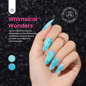 Zoom sur le flacon de vernis à ongles beetles avec paillettes