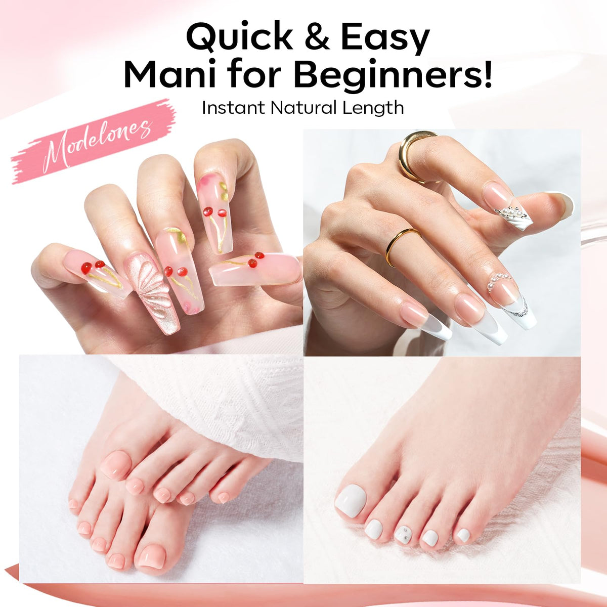 Zoom sur le gel poly blanc du kit modelones