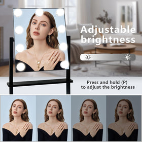 Zoom sur le miroir de maquillage Kotdning à 10X de grossissement