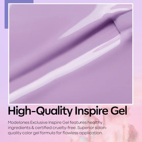 Zoom sur le pinceau de vernis à ongles gel lavande modelones
