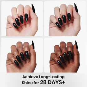 Zoom sur le pinceau du vernis à ongles noir beetles