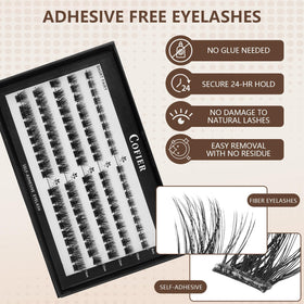Zoom sur les cils Wispy CoFier avec longueur 8-14mm