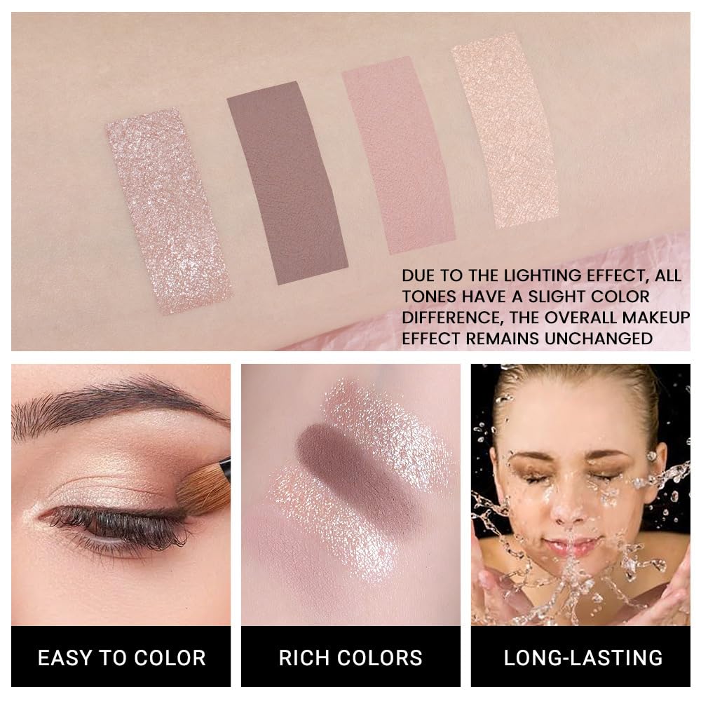 Zoom sur les couleurs de la palette de fards à paupières evpct