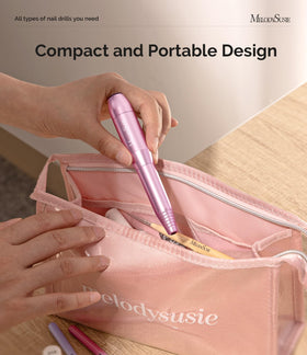 Zoom sur les embouts métalliques de la perceuse à ongles MelodySusie