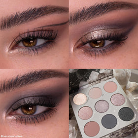 Zoom sur les fards à paupières ColourPop Of Quartz avec texture mate