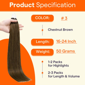 Zoom sur les perles des extensions Full Shine 18 pouces