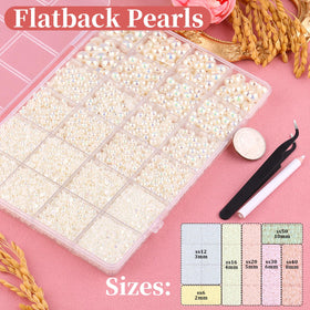 Zoom sur les perles plates de différentes tailles 2-10 mm