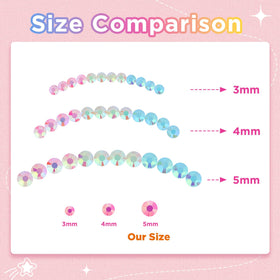 Zoom sur les strass colorés Zefy en résine