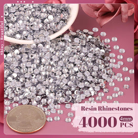 Zoom sur les strass en résine colorés de 4mm