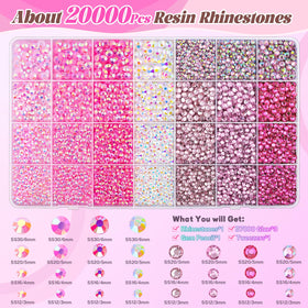 Zoom sur les strass en résine colorés du kit BELLEBOOST