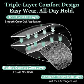 Zoom sur les tips d'ongles en gel amande LEYKOSH