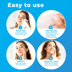 Zoom sur un patch anti-imperfections sur peau propre