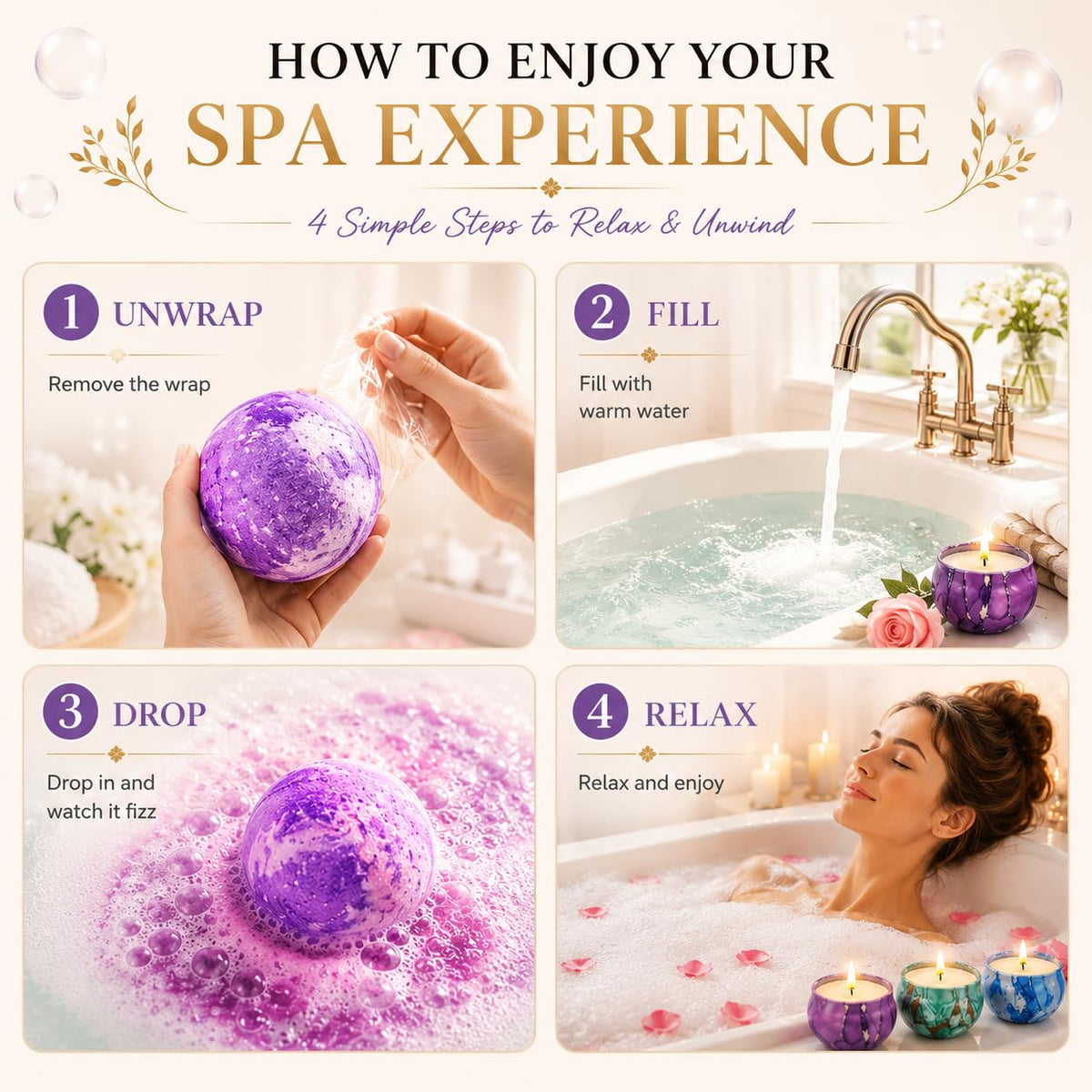 Zoom sur une bombe de bain OFUN dans l'eau