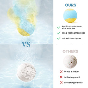 Zoom sur une bombe de bain ZenBombs avec des ingrédients naturels